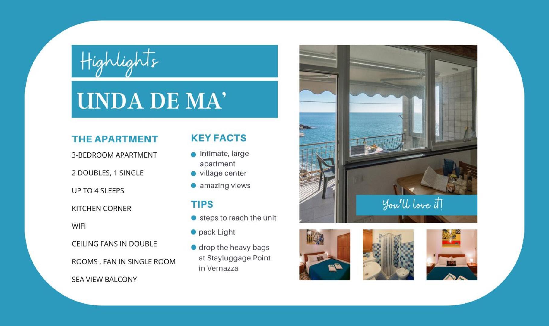 Unda de Ma Sea View Terrace Apartment Vernazza Exterior foto